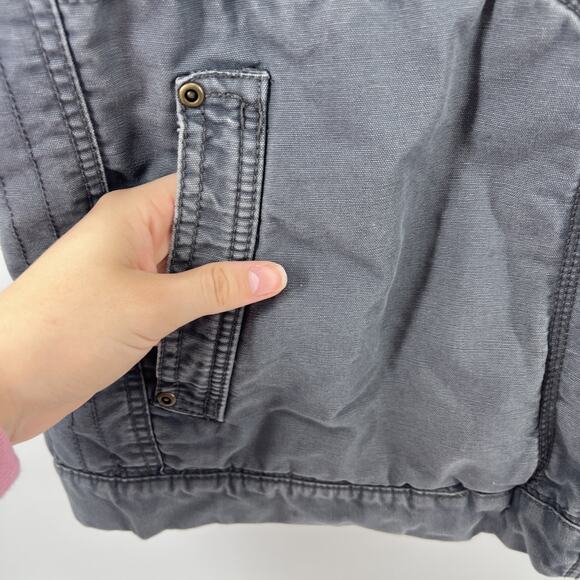 Outdoor Life Vest Men Large Blue Canvas Sherpa Lined Work Utility Grunge Y2K - Picture 5 of 12